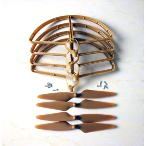 4pcs Protection Frames + 4pcs Propellers Blades for HUBSAN H501S H501C X4 RC Quadcopter Spare Parts