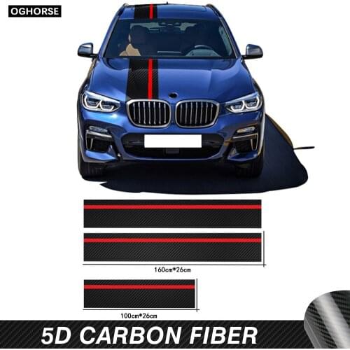 5D Carbon Fiber Vinyl Car Hood Bonnet Roof Rear Trim for BMW X3 G01