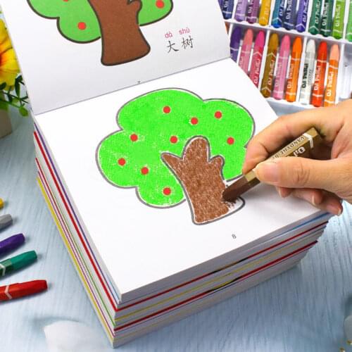 12 Volume/Set Animal / Vegetable / Plant Cartoon Baby Drawing Book Coloring Books for Kids Children Painting Libros Age 3-9 Toy