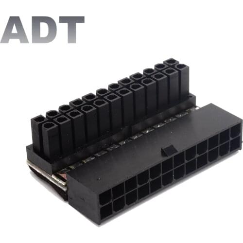 ATX 24Pin Female to Male 90 Degree Power Adapter Mainboard Motherboard for Desktops PC Supply