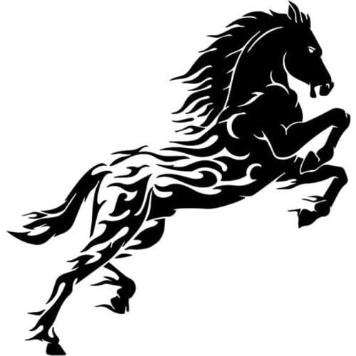 Car Stickers Decor Motorcycle Decals Horse Creative Decorative Accessories Creative Sunscreen Waterproof PVC,16cm*15cm