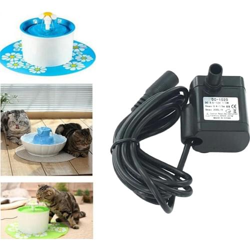 DC-1020 Ultra-Quiet Mini Brushless Water Pump DC5/12V 200L/H Lift 150cm 50Hz/60Hz Pet Water Dispenser Aquarium Circulating