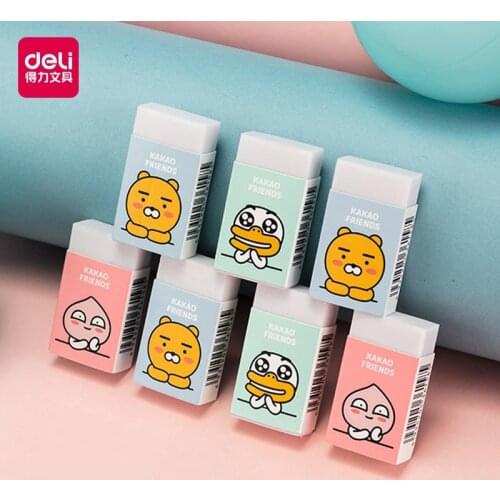 Deli 71057 cartoon cute kakaofriends rubber error correction test card, homework modification eraser, student office stationery