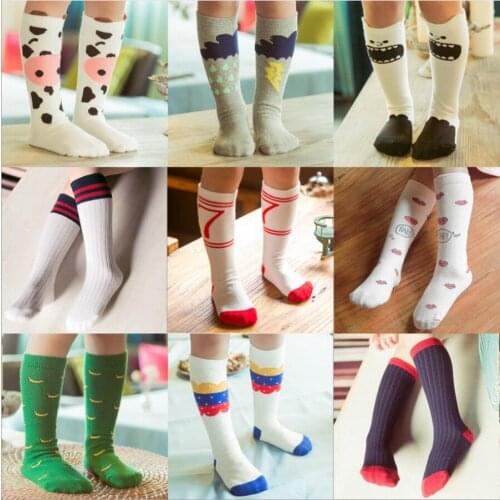 DHL 120pair Cartoon Animal Baby Socks Winter Knee High Cartoon Sock Children socks Footwear Star Baby Leg Warmers