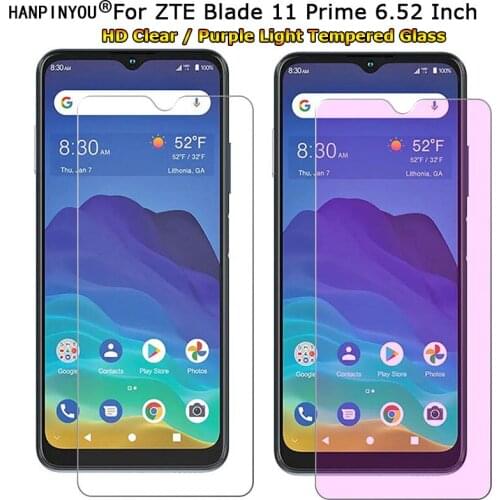 For ZTE Blade 11 Prime 6.52" Clear / Anti blue Purple Light Ray Eye Care Tempered Glass 9H Screen Protector Film