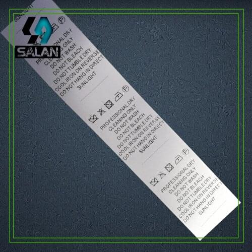 Wholesale stock satin printed care labels Custom clothing labels printed sewing tags garment woven & printed tags Free Shipping