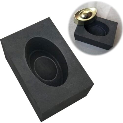 Silver Gold Ingot Shape Mold Graphite Crucible Mold Melting Gold Silver nonferrous Metal Casting Refining Jewelry Tools