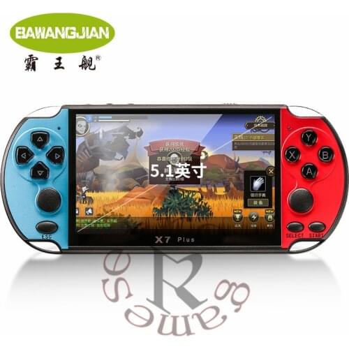 DHL 10pcs/lot X7 Plus Kids MP5 Music Video Rechargeable Movies Handheld LCD Portable HD 8G Camera Double Rocker Game Console