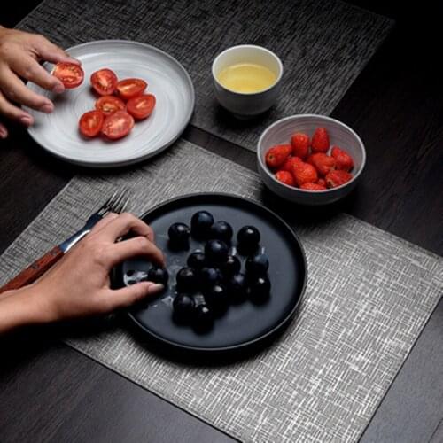 Leather Western Placemats Nordic Heat Insulation Pad Bowl Mat Coaster Household Anti-scald Placemat Waterproof and Oilproof Heat
