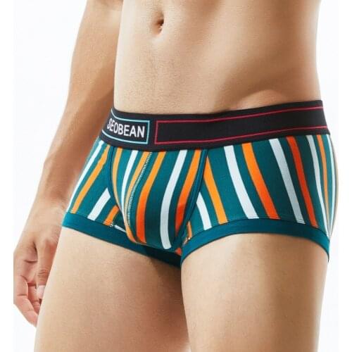 SEOBEAN Mens Striped Printed Boxer Shorts Pajamas Cotton unterhosen herren Underwear Male pyjama boxer calecon homme boxer coton