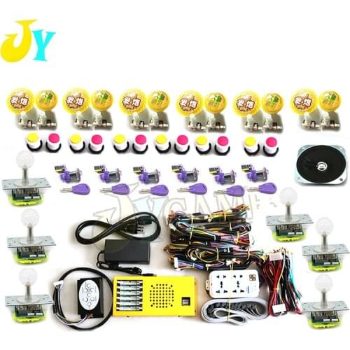 4/6/8/10 players fishing game kit 20 in 1 Multi game PCB board led joystick push button wires power supply