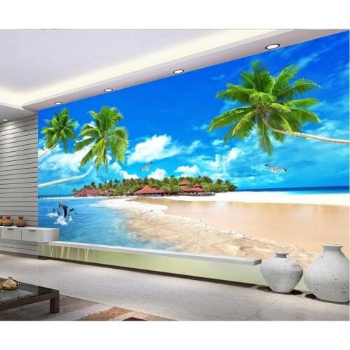 Custom 3d mural wallpaper Sea View landscape Living room TV backdrop bedroom 3d photo wallpaper