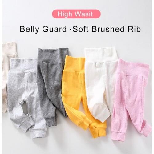 New Winter Baby Full Length Pants High waist Cotton Toddler Pants 0-24montns Newborn tight Trousers Infants Elastic Pants1-3year