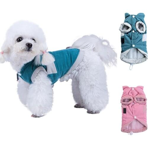 Pet Dog Clothes Winter Warm Dog Jacket Coat Puppy Clothes For Small Medium Dogs Pet Winter Outfit Down Cotton Padded Coat XS-XL