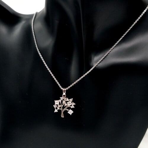 Cubic zirconia necklace jewelry fashion christmas tree pendant jewellery bijouteria bijoux bijouteri