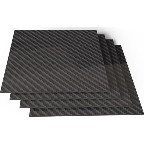 0.25mm-2.0m 400mm X 500mm 3K Matt Surface Plain Twill Weave Carbon Plate Panel Board Sheets High Composite Hardness Material