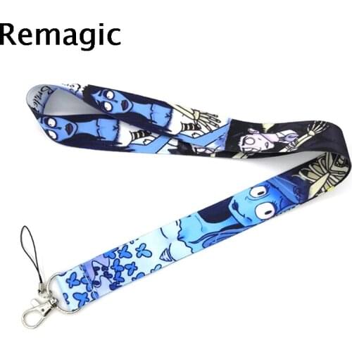 Corpse Bride movie holoween Neck Strap Lanyard ID badge holder keychain Mobile Phone Strap Gift Ribbon webbing necklace keyring