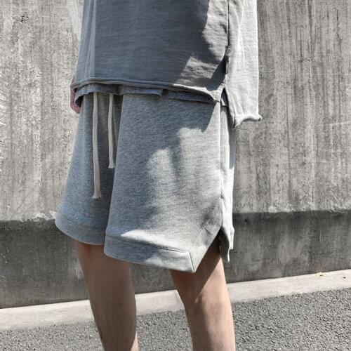 Summer Fashion Shorts Men Sports Korean Style Streetwear Shorts Male Casual Elastic Waist Men Clothing Solid Color Sweat Shorts