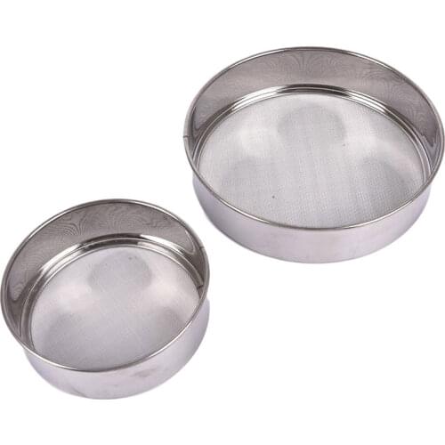 Kitchen Fine Mesh Flour Sifter Professional Round Stainless Steel Flour Sieve Strainer Sifters Best for Kitchen Baking Tea Cake