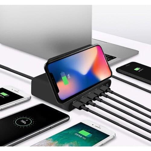 PD charger QC3.0 fast charge QI wireless 5V9V12V port multi USB interface mobile phone charger 20W multi port charging