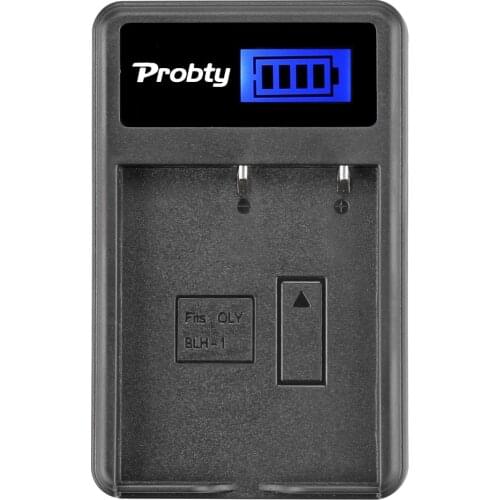 Probty BLH-1 BLH1 LCD Display Rechargeable Battery Charger +USB Cable For Olympus E-M1 EM1 Mark II Camera