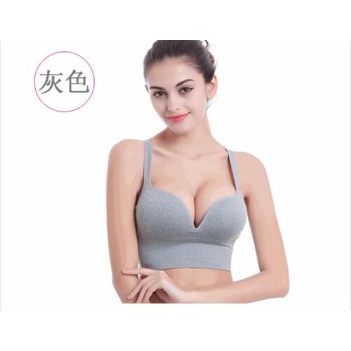 Women Backless Fitness Yoga Wireless Plain Sports Bra Female Hollow Bralette Tops Fashion Slim Gymwear Crop Tops