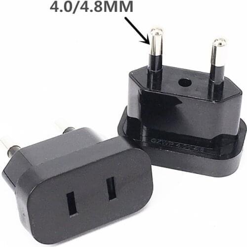 1pcs US To EU Euro Europe Plug Power Plug Converter Travel Adapter US to EU Adapter Electrical Socket
