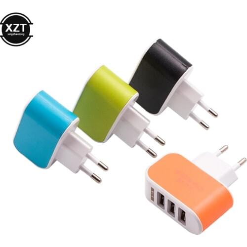 2019 Triple USB Port Wall Home Travel AC Power Charger Adapter EU Plug& US Plug for Phone Pad Z07 Drop ship