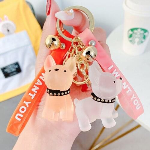 2020 New Design 1 Piece Top Quality Rhinestone Animal Bull Keychains Fashion Car Keychains Ring Lanyard for Keys