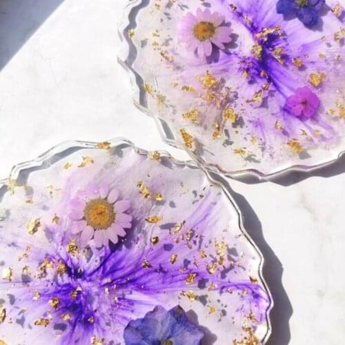 4 in 1 Agate Resin Molds Food Grade Silicone Safe Creative Coaster Bracket Form Moulds Resin Artwork Craft Supplies