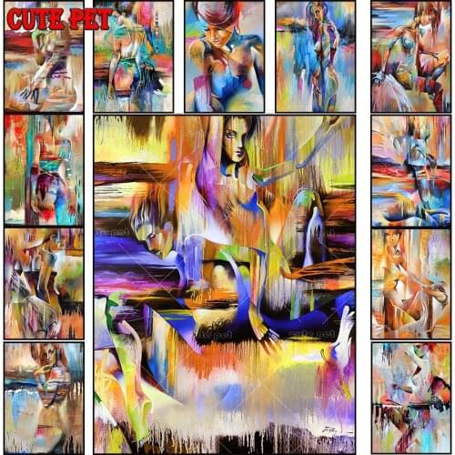 5D cross stitches Art abstract girl full diamond painting DIY Sexy woman Character Gift Embroidery Home Decor Diamond Mosaic