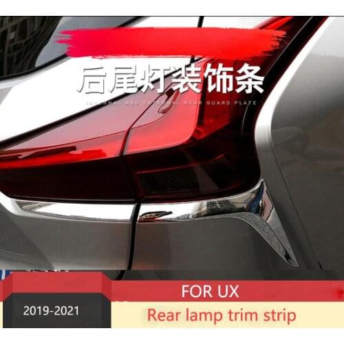 ABS Chrome Rear Tail Lamp Light Trims Cover Car Accessories For Lexus UX200 UX250h UX260h 2019 2020 2021 YJD