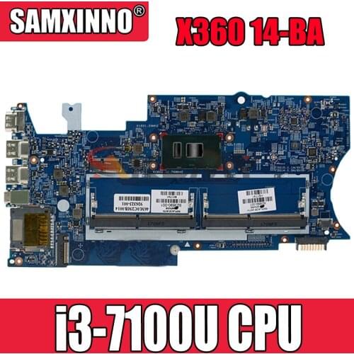 AKemy Laptop motherboard For HP Pavillion X360 14-BA Core SR343 i3-7100U Mainboard 923689-601 16872-1
