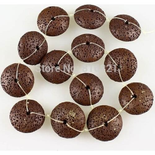 1 strand/lot) New 26x12mm New Lava Circle Donut Shape Loose Beads Stone Beads 13 Pieces/ strand beads Multi-color