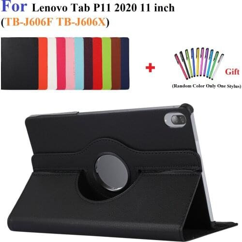11 inch Case for Lenovo Tab P11 TB-J606F TB-J606X Tablet Funda 360 Rotating Stand Smart Magnetic Cover P11 pro TB-J706F with Pen