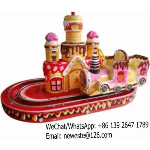 Cheap Price Suining Newest Coin Operated Kiddie Rides Indoor Amusement Park Fairground Cake Train Rides Arcade Game Machine