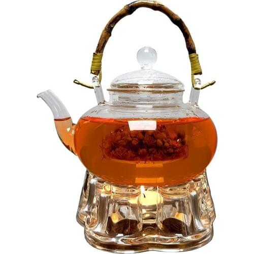 Home Sweet Home Glass Teapot and Glass Heater Kit Sakura 800ML