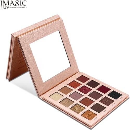 IMAGIC 16 Colors Glitter EyeShadow Palette With Mirror Diamond Shimmer maquiagem Shiny Eyes Shadow Makeup Christmas Cosmetics