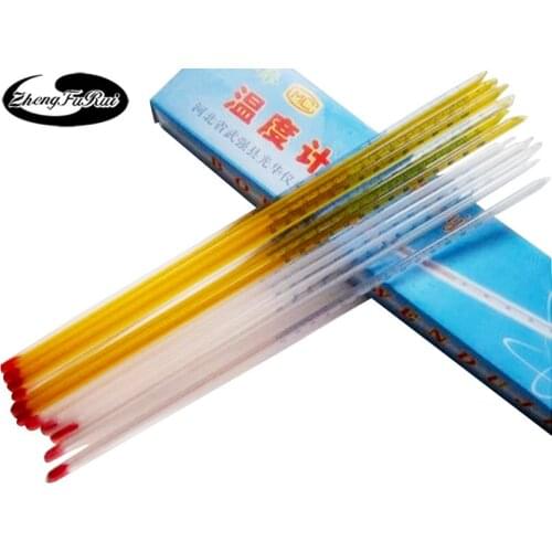 Red liquid kerosene glass thermometer 0-100 degrees Red water thermometer