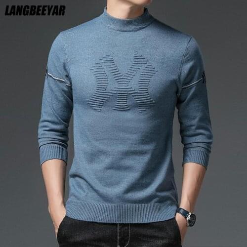 LANGBEEYAR Men's Wool Pullovers