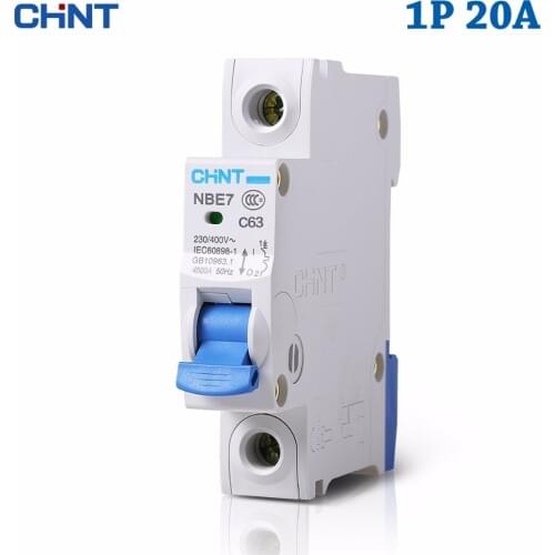 NEW 1P 20A 230/400V 50HZ/60HZ Mini Circuit Breaker MCB C20 C-type 18mm Overload And Short Circuit Protection Household