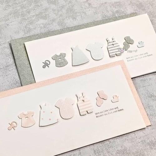 Mmao Crafts Metal Steel Cutting Dies New 2Pcs Bib baby clothes Stencil For DIY Scrapbooking Paper/photo Cards Embossing Dies