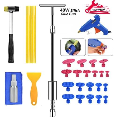 Car Body Dent Repair Kit with Slide Hammer Dent Puller for Car Body Hail Dent Remover Automobile Body Repair