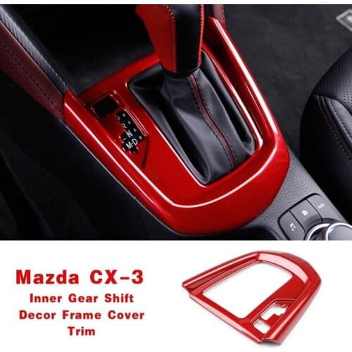 Pcmos 2020 Interior Accessories ABS Inner Gear Shift Decor Frame Cover Trim Fit For Mazda CX-3 CX3 2016-2018 Interior Mouldings