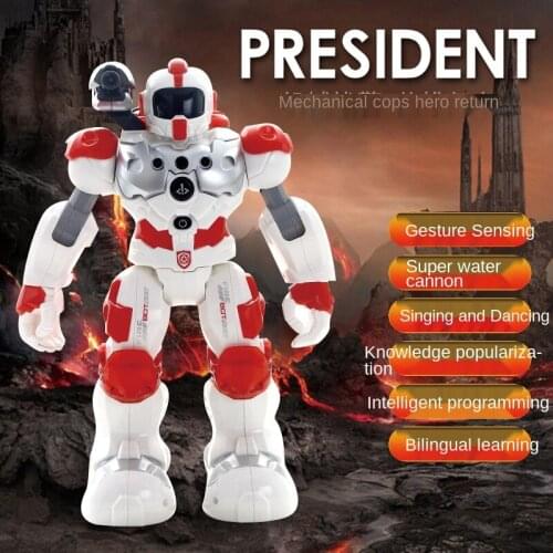 Programming Intelligent Remote Control Childrens Toy For Police Fire Robot Of Mechanical War Police Enhance Communication