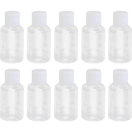 50ml Empty Plastic Sample Bottle Container Jar Pot Vial with Flip Lid Perfect for Emollient Water Shower Gel Emulsion A35