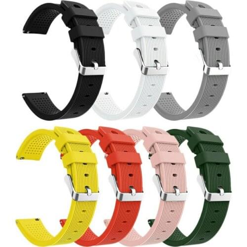Smart Watch Strap For Samsung Galaxy Active Watch Strap 20mm Straight-striped Fashion Replacement Silicone Watchband