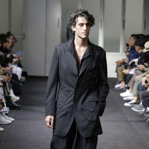 S-6XL! Big yards The stage clothing 2019 Original design mens trench coat runway show of handmade custom clothing trend