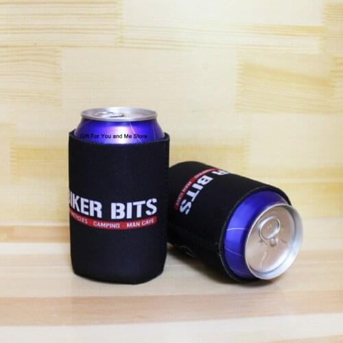 100pcs Foldable Printing Logo Collapsible Can Cooler Holder Polyester Surface Promotional Stubby Holders Super Can Cooler