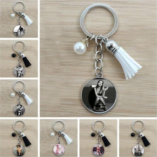 Modern toilet sexy woman painting girl smoking drinking bathroom picture keychain glass cabochon keychain car bag jewelry